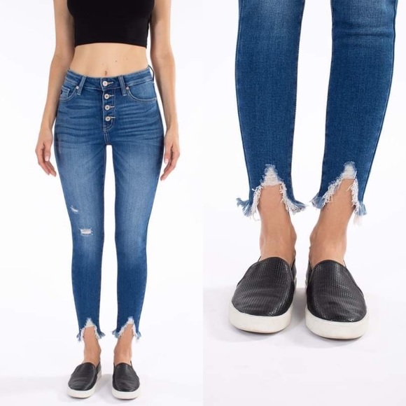 Stone wash Button Fly KanCan Jeans - Picture 3 of 3